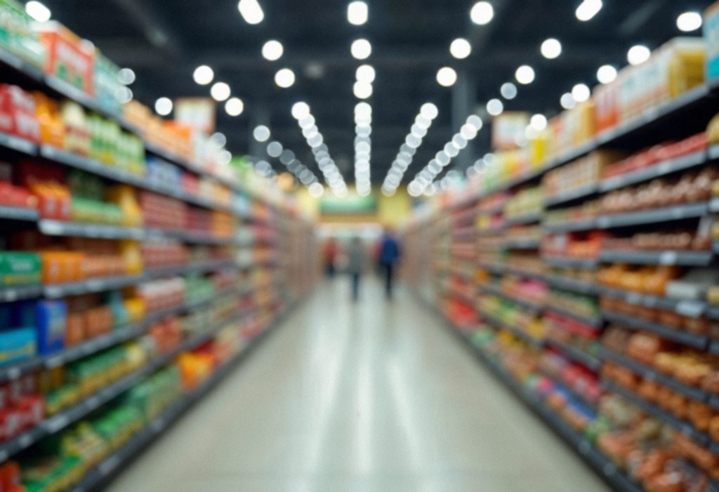 Blurry Supermarket Aisles
